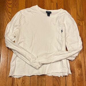 Polo Ralph Lauren white tee long sleeve sz L